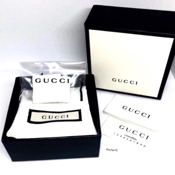 New Authentic GUCCI GHOST GG Sterling Silver Ring - Picture 9 of 10